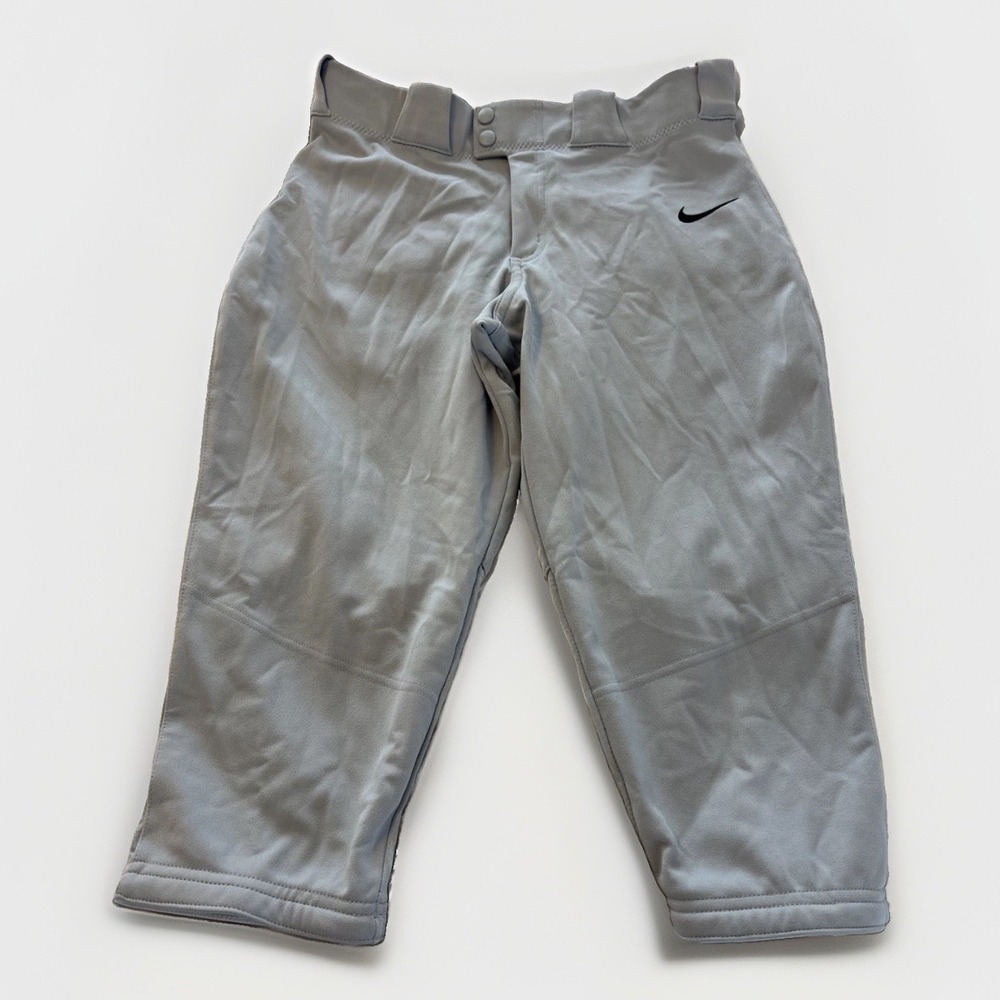 Nike Team Engineered Womens 3/4 Softball Pants Gray AV6642-052 Medium